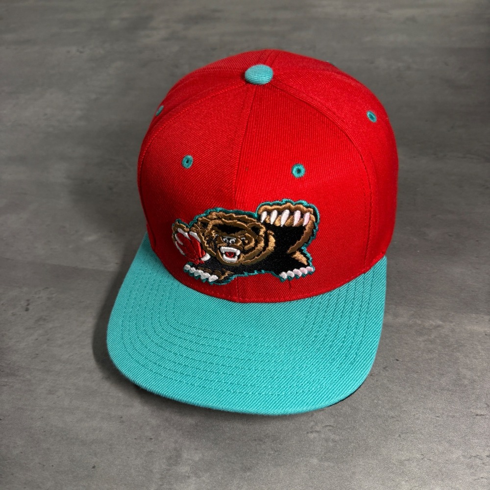 Mitchell & Ness Vancouver‎ Grizzlies Snapback Hat Red Teal NBA Cap Throwback